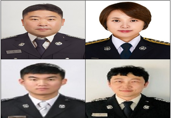 정선소방서 직원(왼쪽 상단부터 시계방향으로 김영민, 김주헌, 최상규, 정재환).jpg