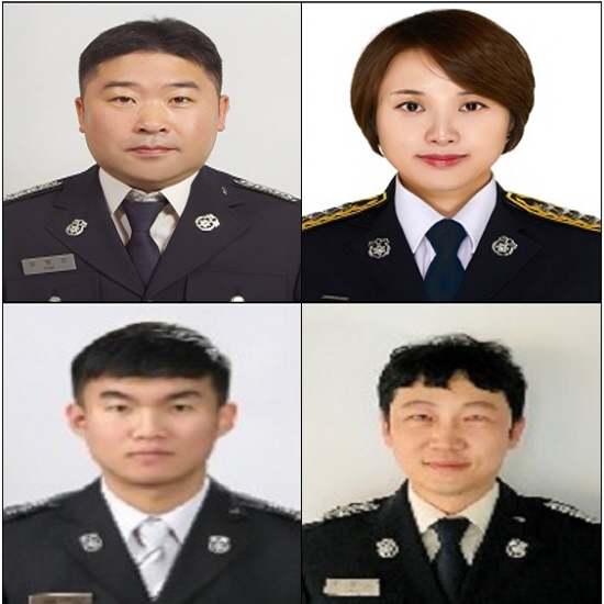 정선소방서 직원(왼쪽 상단부터 시계방향으로 김영민, 김주헌, 최상규, 정재환).jpg