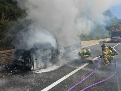 춘천시 동산면 차량화재