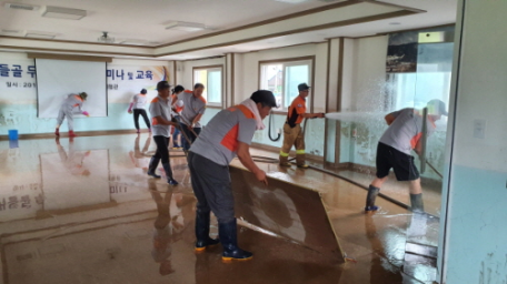 철원 의용소방, 호우피해지역 복구활동에 전력