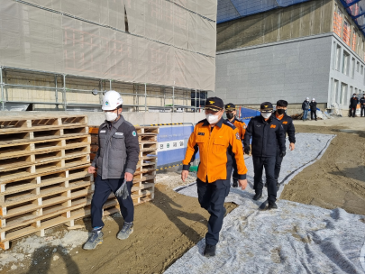 이창학 철원소방서장, 관내 주요 공사장 안전지도 방문