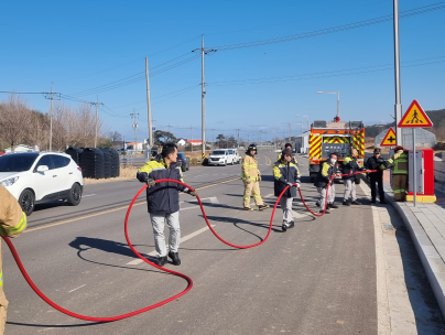험지펌프를 활용한 산림화재 대비 훈련으로 의용소방대 역량 한층 높여