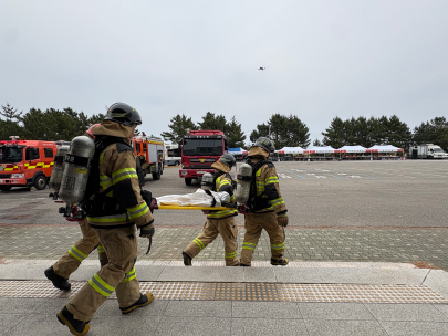 동해소방서, 지진 대비 2025년 긴급구조종합훈련 실시