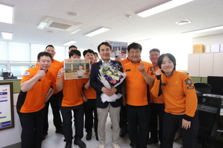 김진태 강원특별자치도지사, 강릉소방서 격려방문