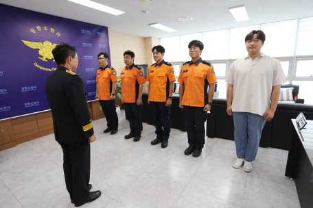 강릉소방서, 하트세이버 인증서 수여식 실시