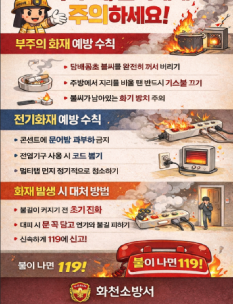 부주의,전기화재 홍보 입니다.