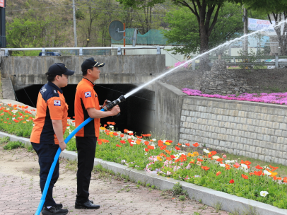 곰취축제장 안전점검