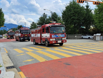 전국 동시 소방차 길 터주기 훈련 실시